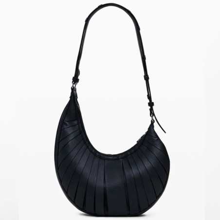 Desigual Kapela Asymmetric Shoulder Bag Medium Black