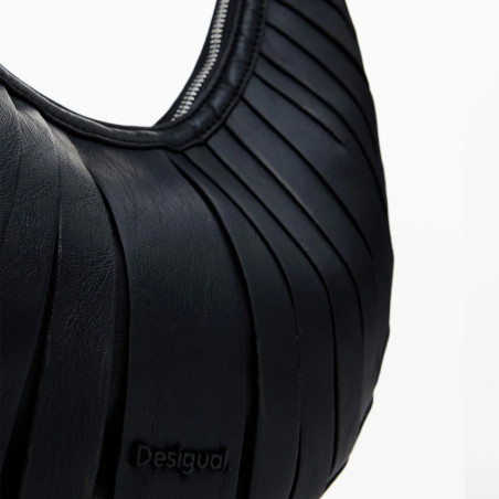 Desigual Kapela Asymmetric Shoulder Bag Medium Black