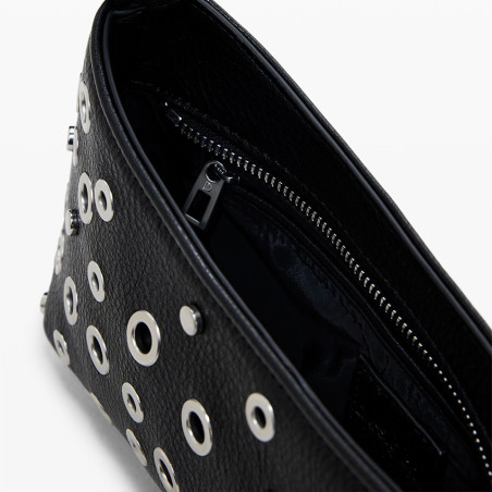 Desigual Rebel Shoulder Bag with Studs Black