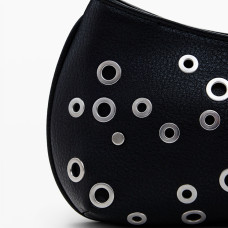Desigual Rebel Shoulder Bag with Studs Black