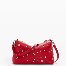 Desigual Rebel Spiked Handbag Red