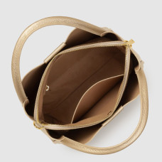 Lancaster Ida Double Sac Porté Epaule 470-84 Champagne-In-Nude ouvert