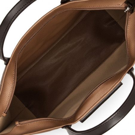 Lancaster Maye Grand Sac Cabas 517-179 Vison Marron ouvert