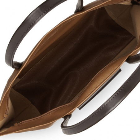 Lancaster Maya Grand Sac Cabas 517-20 Vison Marron ouvert
