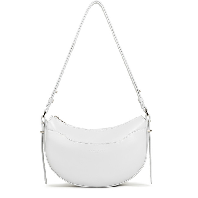 Lancaster Suave Ace Demi Lune Bag 433-28 Light Grey