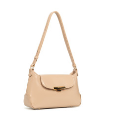 Lancaster Suave Evenly Satchel Leather 480-026 Dark Beige