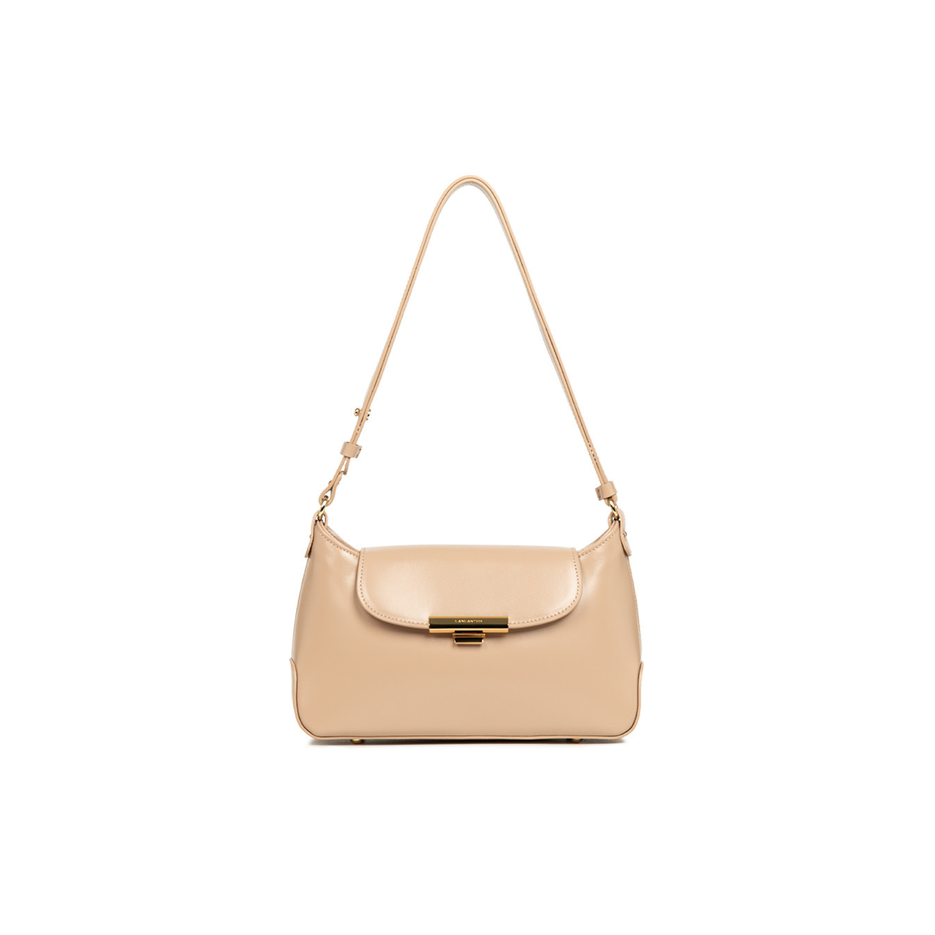 Lancaster Suave Evenly Satchel Leather 480-026 Dark Beige