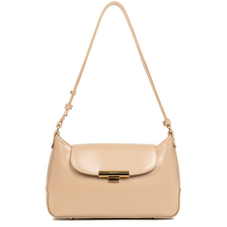 Lancaster Suave Evenly Sac Besace Cuir 480-026 Beige Foncé