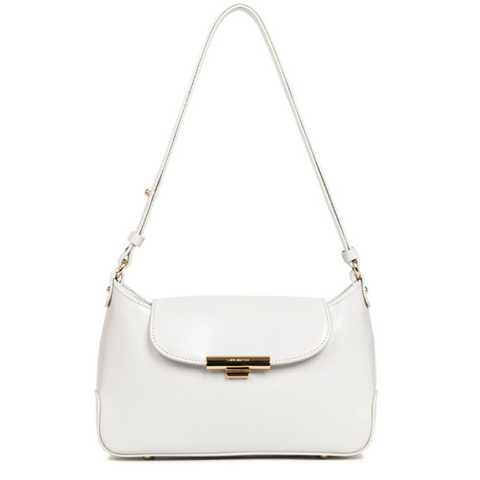 Lancaster Suave Evenly Sac Besace Cuir 480-026 Gris Clair