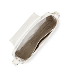 Lancaster Suave Evenly Sac Besace Cuir 480-026 Gris Clair ouvert