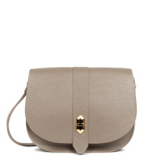 Lancaster Top Double Crossbody Bag with Flap 470-61 Galet In Or