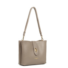 Lancaster Top Double Bucket Bag 470-62 Galet In Or
