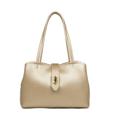 Lancaster Top Double Shoulder Bag 470-68 Pale Gold In Nude