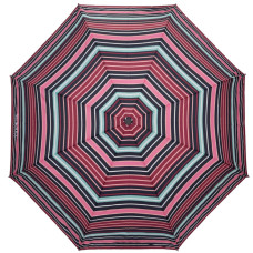 Isotoner Women's Folding Manual Umbrella Blush Stripe