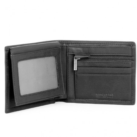 Lancaster Soft Vintage Homme Portefeuille 120-11 Noir ouvert
