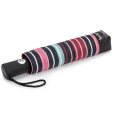 Isotoner Automatic Folding Umbrella Blush Stripes