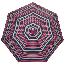Isotoner Automatic Folding Umbrella Blush Stripes