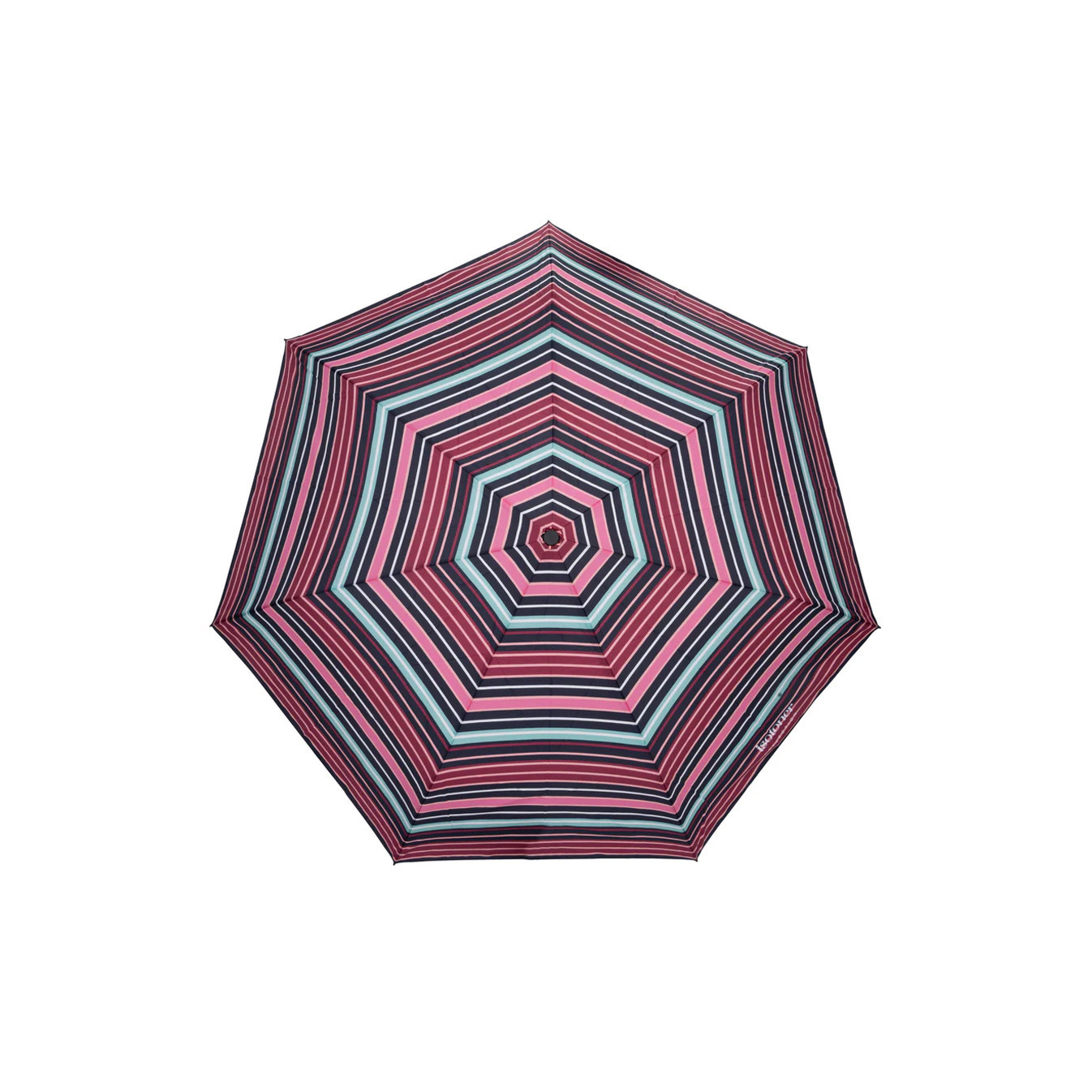 Isotoner Folding Automatic Umbrella Blush Stripes