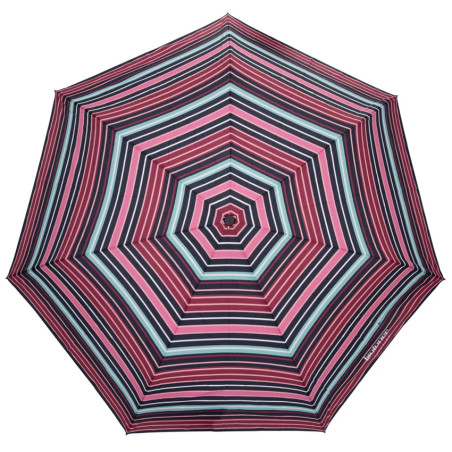 Isotoner Automatic Folding Umbrella Blush Stripes