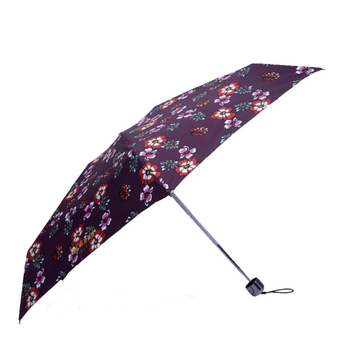 Isotoner Mini X-Tra Solid Folding Umbrella Flower Thoughts