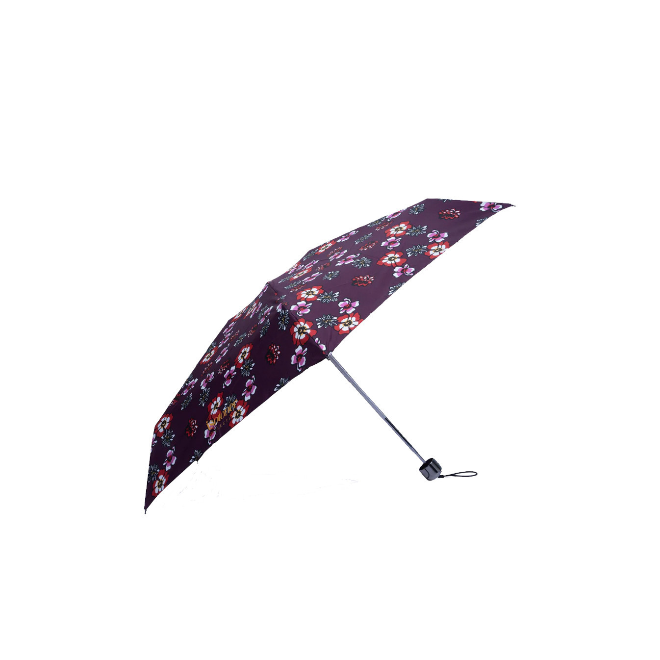 Isotoner Mini X-Tra Solid Folding Umbrella Flower Thoughts
