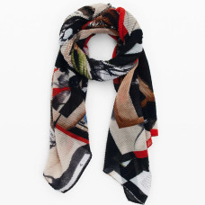 Desigual Newspaper Rectangular Scarf Multi