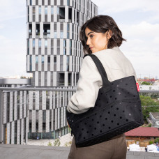 Reisenthel Extensible Shoulder Bag Glossy Dots Black