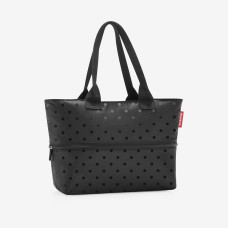 Reisenthel Shopper Extensible Porté Epaule Glossy Dots Black