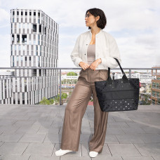 Reisenthel Extensible Shoulder Bag Glossy Dots Black