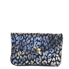 Farfouillette Porte-Monnaie Léopard Brillant Noir