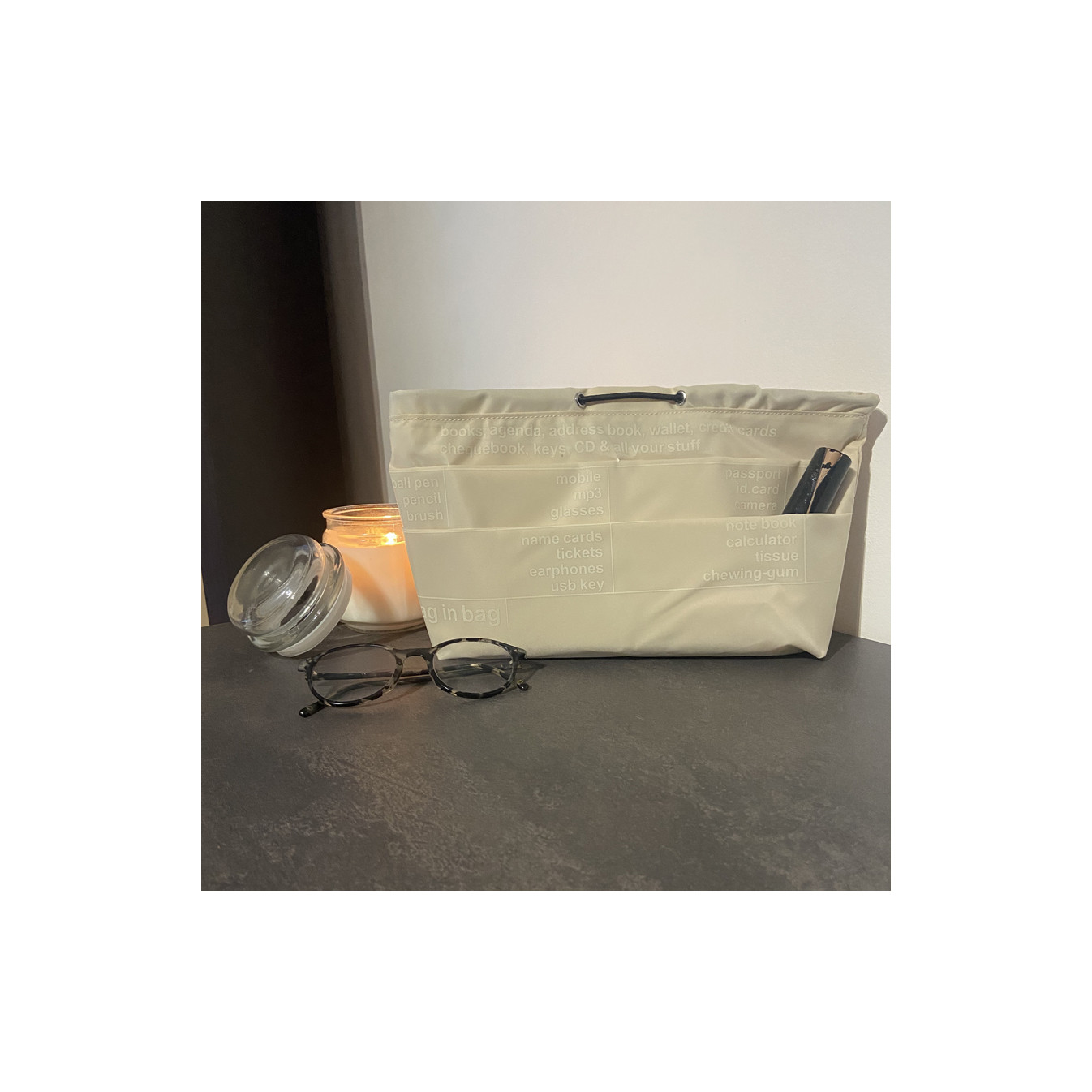 Farfouillette Bag Organizer Beige