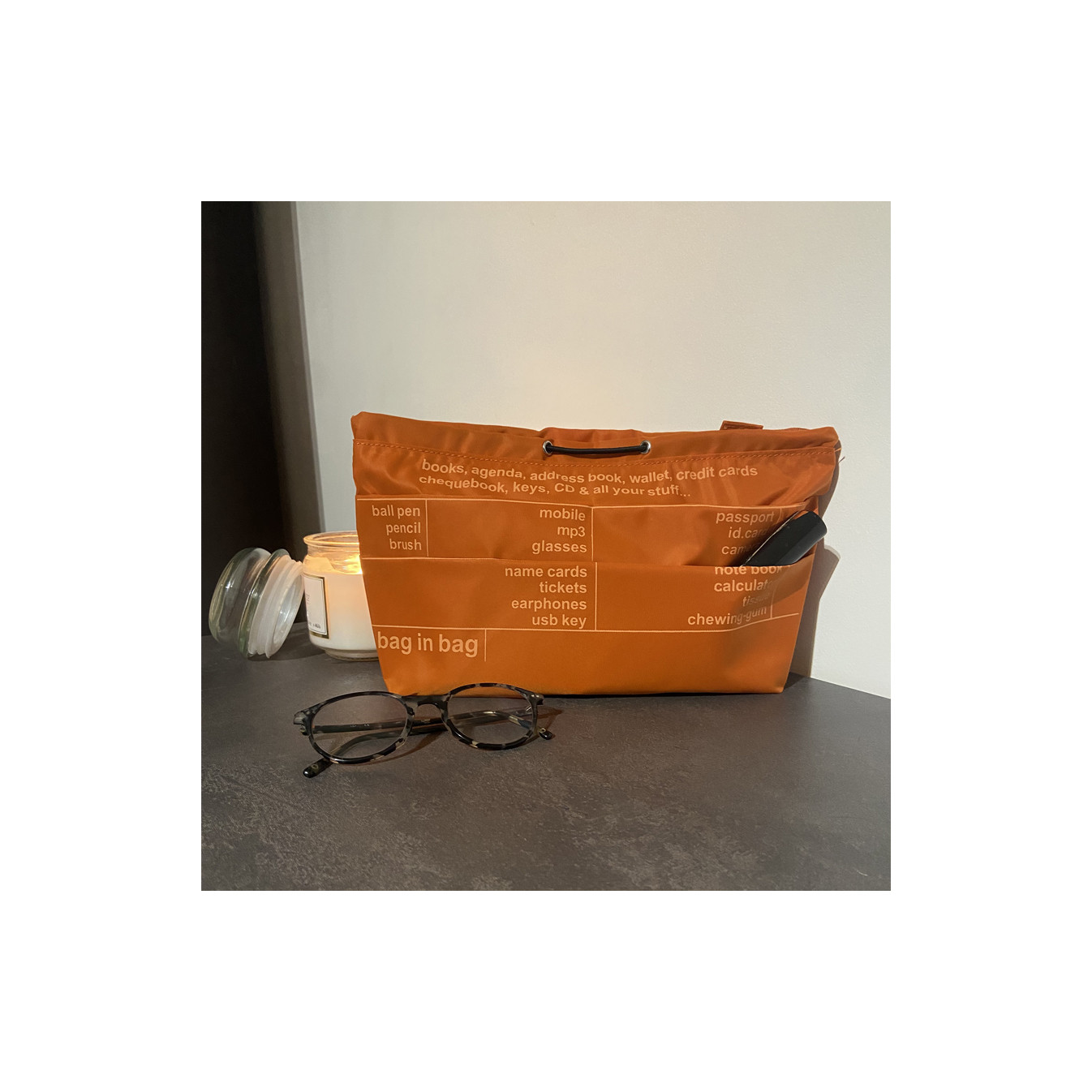 Orange Farfouillette Bag Organizer