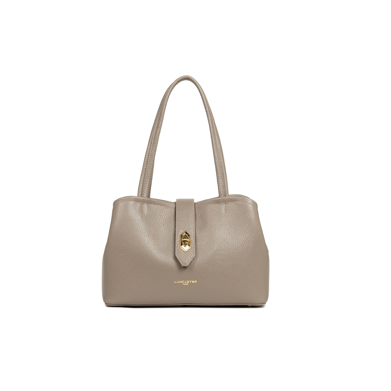 Lancaster Top Double Shoulder Bag 470-68 Galet In Or