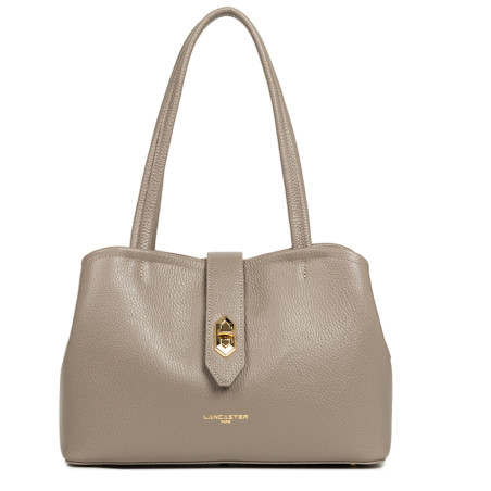 Lancaster Top Double Shoulder Bag 470-68 Galet In Or
