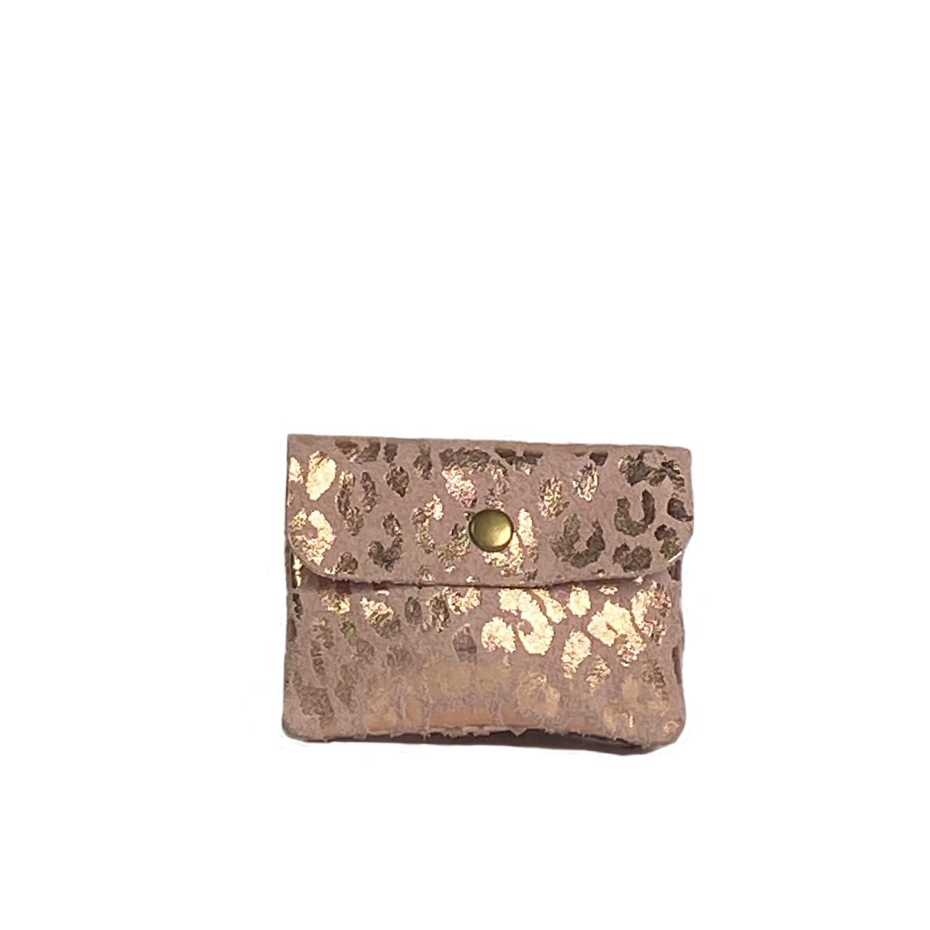 Farfouillette Petit Porte-Monnaie Léopard Brillant Rose Clair
