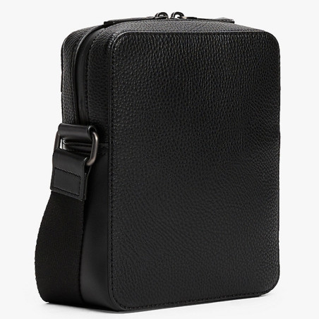 Tommy Hilfiger TH Monogram Messenger Bag Grainy Effect BDS Black