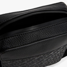 Tommy Hilfiger TH Monogram Messenger Bag Grainy Effect BDS Black