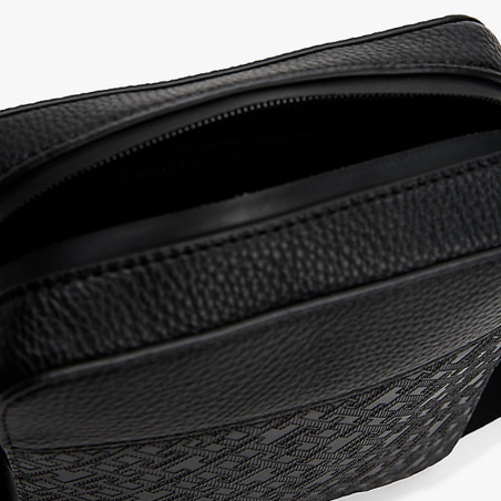 Tommy Hilfiger TH Monogram Messenger Bag Grainy Effect BDS Black