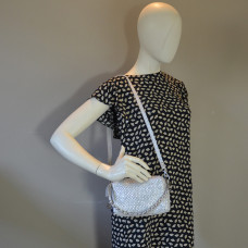 Mila Louise Mama XS W Small Trotter Bag Braided Leather Silver