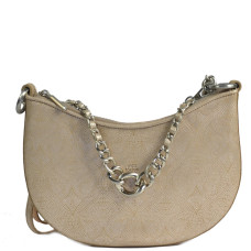Mila Louise Nelia MX Sac Demi-lune Cuir Imprimé Creme