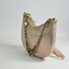 Mila Louise Nelia MX Demi-Moon Leather Printed Satchel