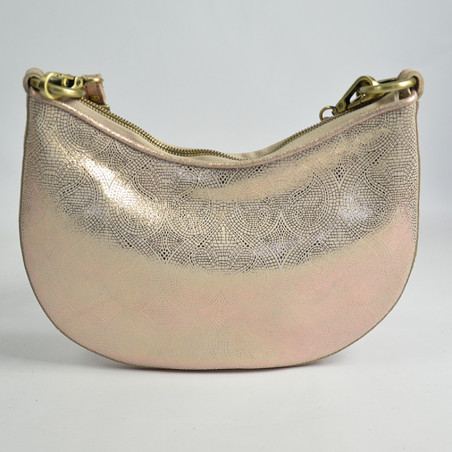 Mila Louise Nelia MX Demi-Moon Leather Printed Satchel