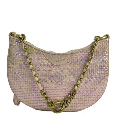 Mila Louise Nelia W Demi-lune Woven Leather Shoulder Bag