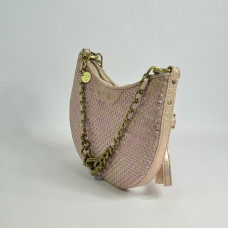 Mila Louise Nelia W Demi-lune Woven Leather Shoulder Bag