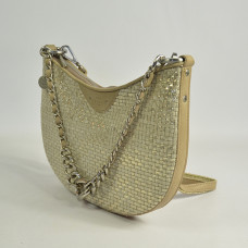 Mila Louise Nelia W Demi-lune Woven Leather Shoulder Bag