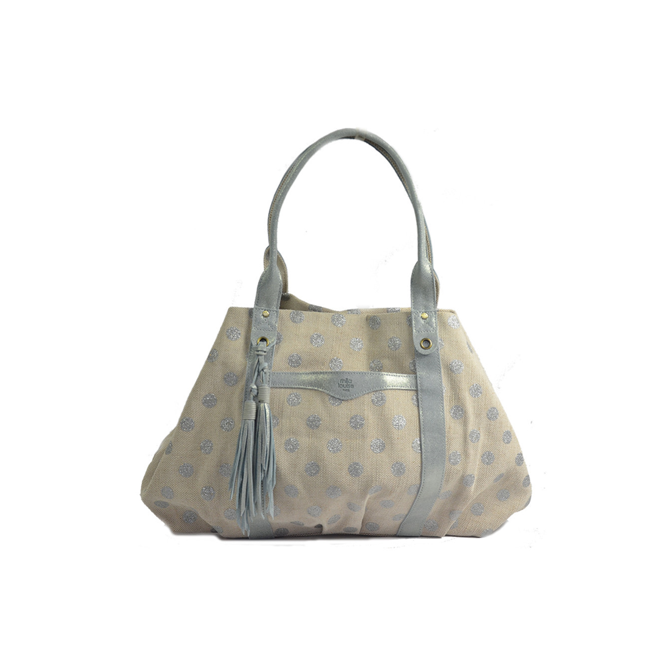 Mila Louise Colette DB Shopping Bag Polka Dot Azure