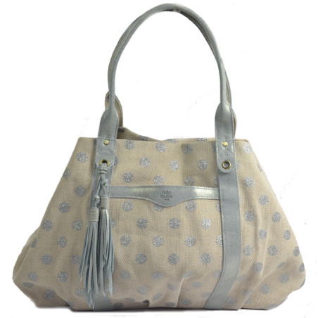 Mila Louise Colette DB Shopping Bag Polka Dot Azure