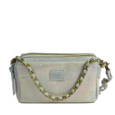 Mila Louise Mama XS DS Mini Trotter Bag Azur Polka Dot Canvas
