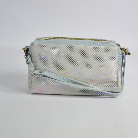 Mila Louise Mama XS DS Mini Trotter Bag Azur Polka Dot Canvas