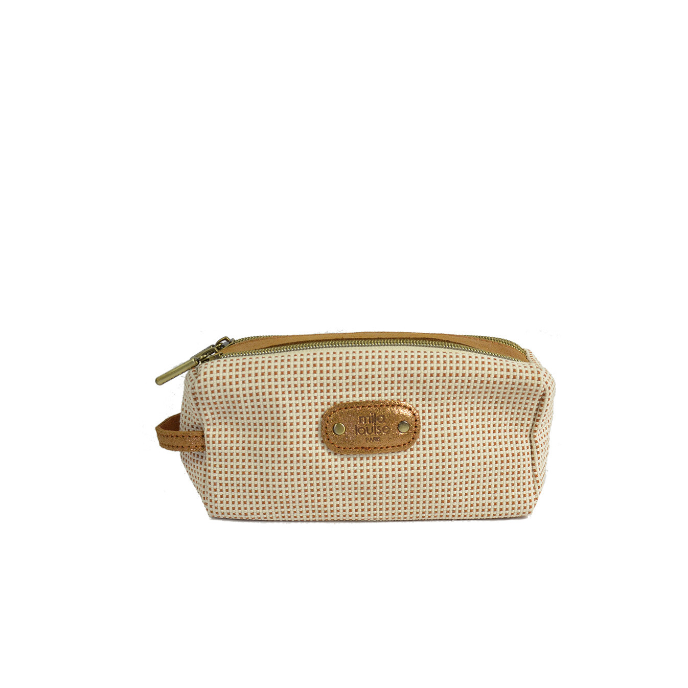 Mila Louise Parisa FB Cosmetic Pouch Camel